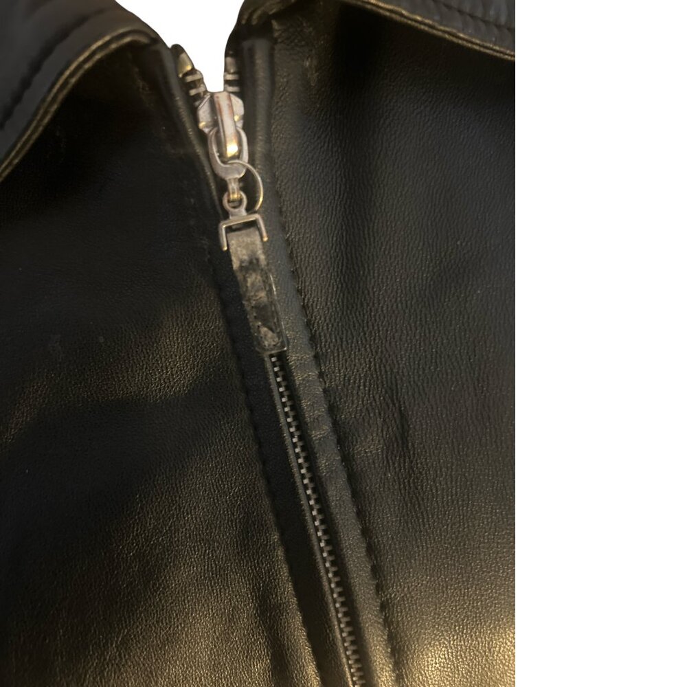 VTG Pamela McCoy Collections Black Leather Jacket Women’s Large Western Y2K Boho - Picture 7 of 16